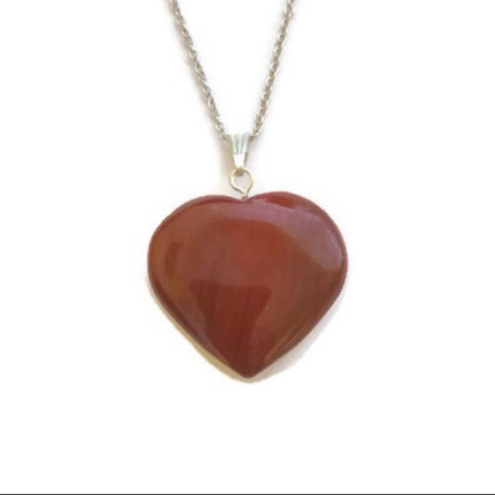 Red Jasper Heart ReikiMiAlma Necklace
